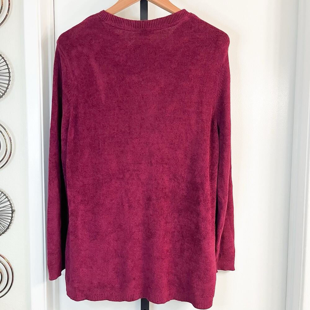 J Jill Womens Crew Neck Lightweight Tunic Sweater Dopamine - Red, Size XL - Picture 2 of 6